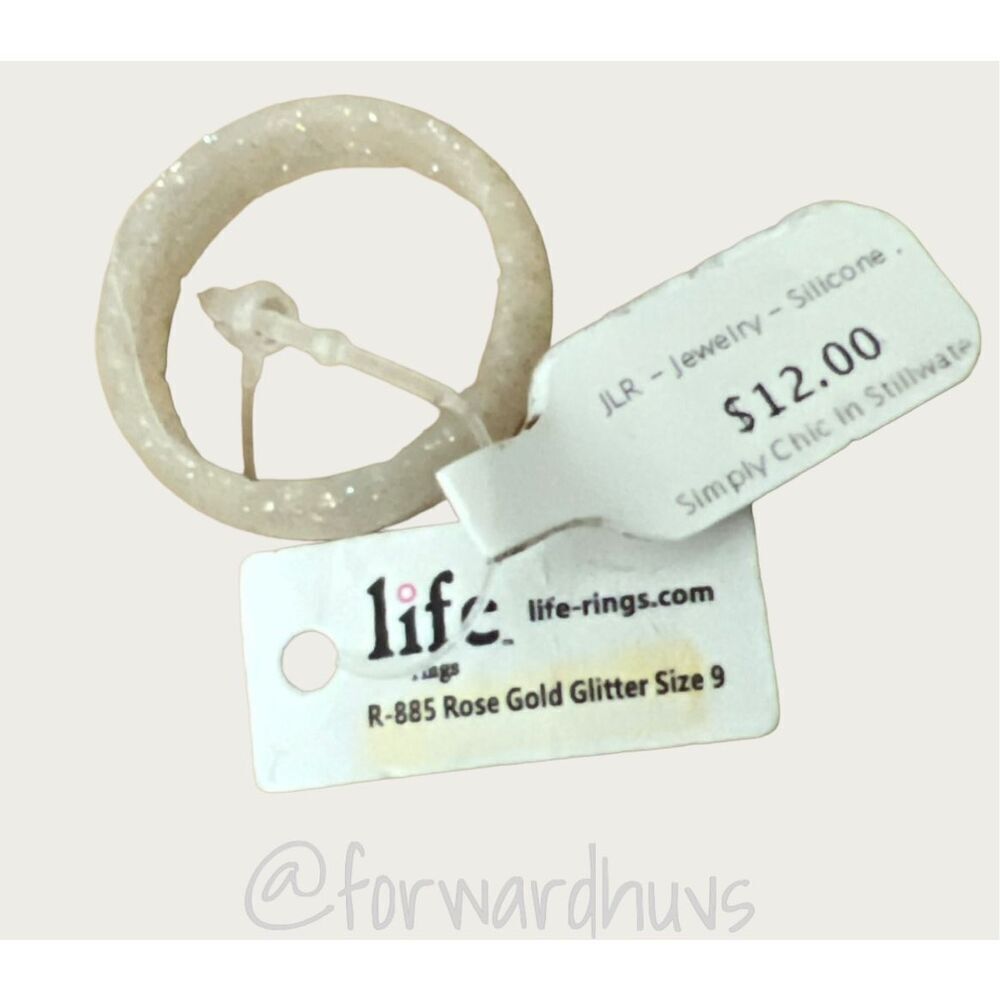 Bundle Sale 3 for $15 | Rose Gold Glitter Silicone Ring Size 9